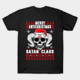 Merry Antichristmus - Satan Claus Ugly Xmas Sweater T-Shirt